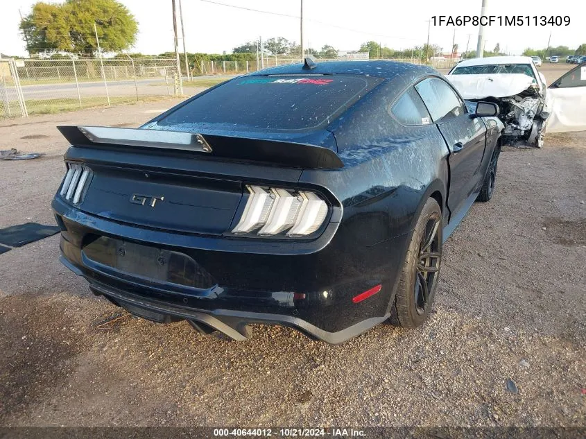 2021 Ford Mustang Gt VIN: 1FA6P8CF1M5113409 Lot: 40644012