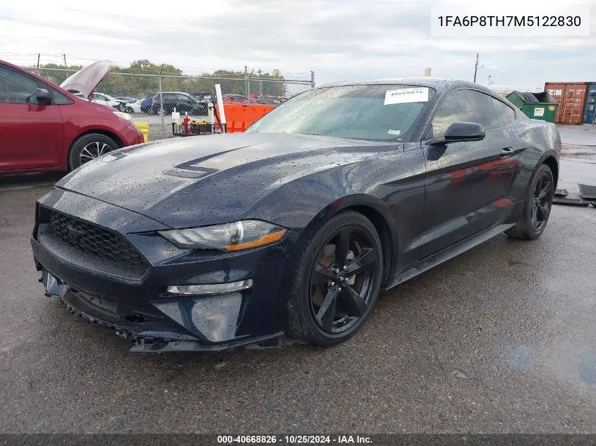 2021 Ford Mustang Ecoboost Premium VIN: 1FA6P8TH7M5122830 Lot: 40668826