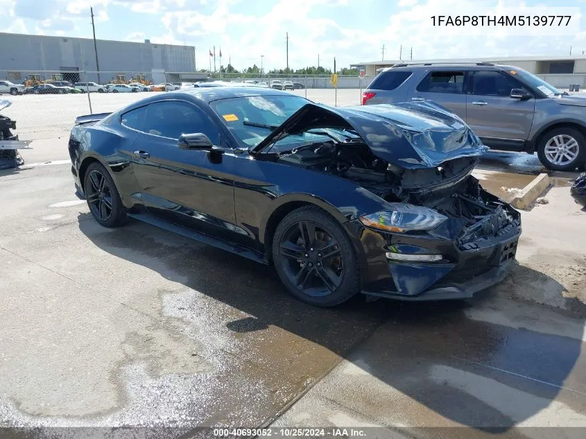 2021 Ford Mustang Ecoboost Premium VIN: 1FA6P8TH4M5139777 Lot: 40693052