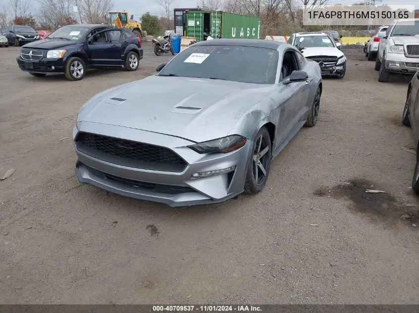 2021 Ford Mustang Ecoboost Premium VIN: 1FA6P8TH6M5150165 Lot: 40709537