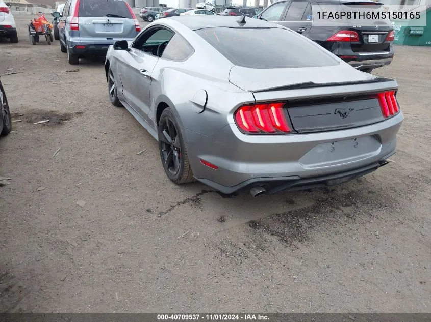 2021 Ford Mustang Ecoboost Premium VIN: 1FA6P8TH6M5150165 Lot: 40709537