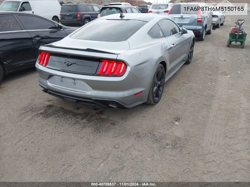 2021 Ford Mustang Ecoboost Premium VIN: 1FA6P8TH6M5150165 Lot: 40709537