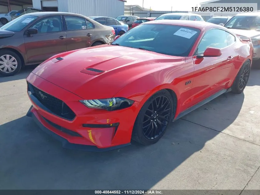 2021 Ford Mustang Gt Premium VIN: 1FA6P8CF2M5126380 Lot: 40844552