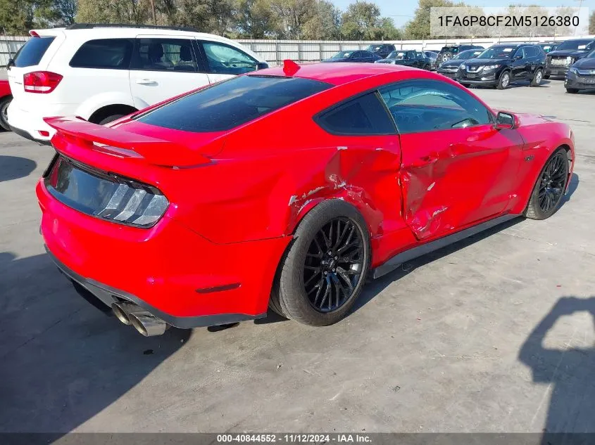 2021 Ford Mustang Gt Premium VIN: 1FA6P8CF2M5126380 Lot: 40844552