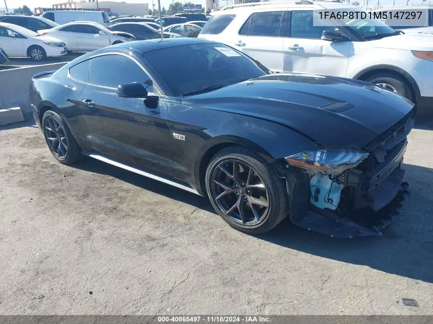 2021 Ford Mustang Ecoboost Premium VIN: 1FA6P8TD1M5147297 Lot: 40865497