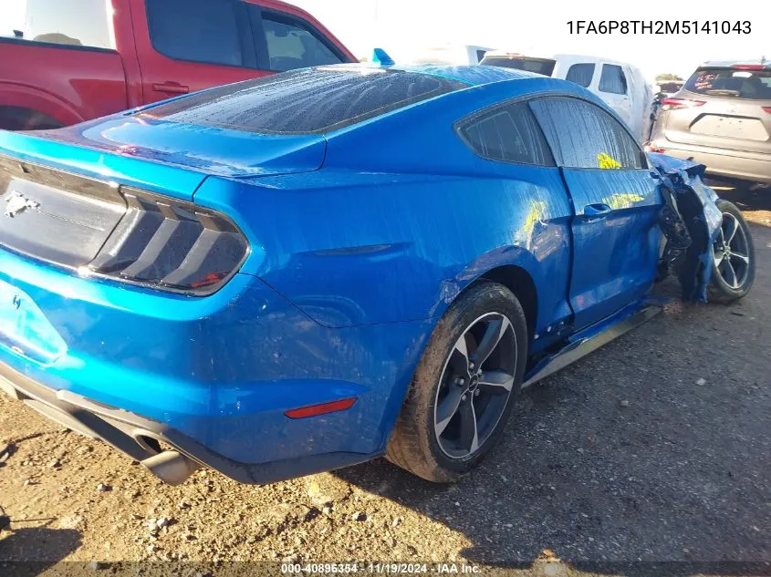 2021 Ford Mustang Ecoboost VIN: 1FA6P8TH2M5141043 Lot: 40896354