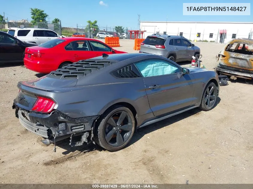 2022 Ford Mustang Ecoboost Fastback VIN: 1FA6P8TH9N5148427 Lot: 39597429