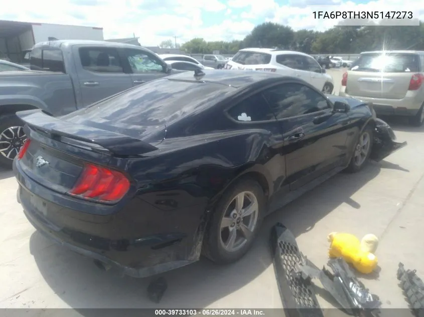 2022 Ford Mustang Ecoboost Fastback VIN: 1FA6P8TH3N5147273 Lot: 39733103