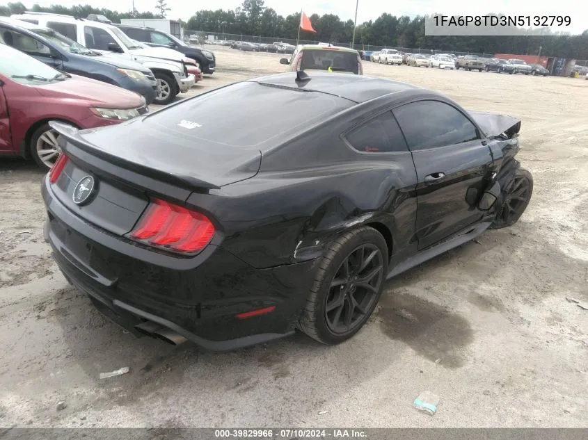 2022 Ford Mustang Ecoboost Fastback VIN: 1FA6P8TD3N5132799 Lot: 39829966