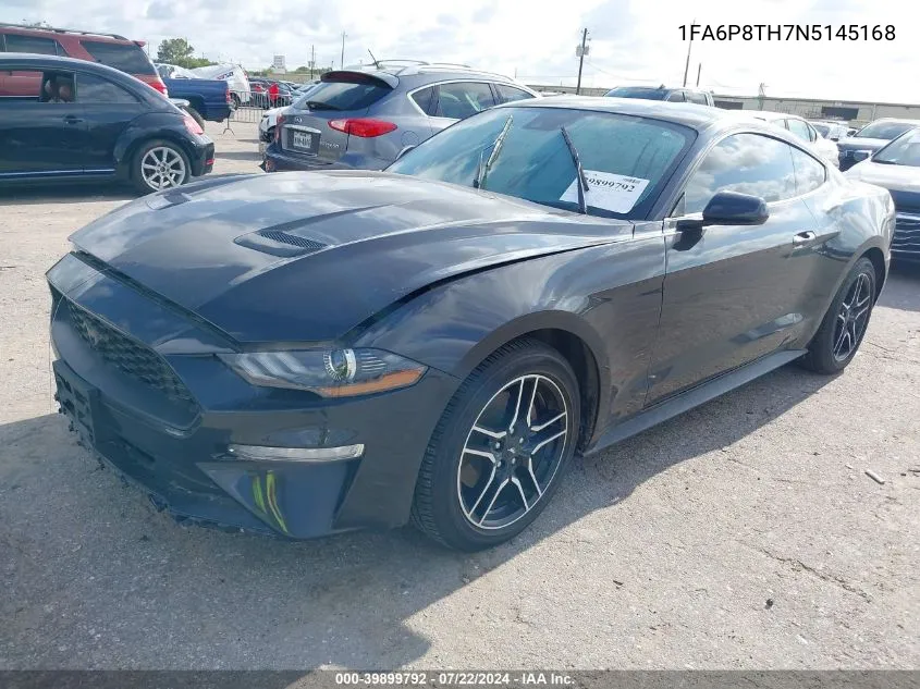 1FA6P8TH7N5145168 2022 Ford Mustang Ecoboost Fastback