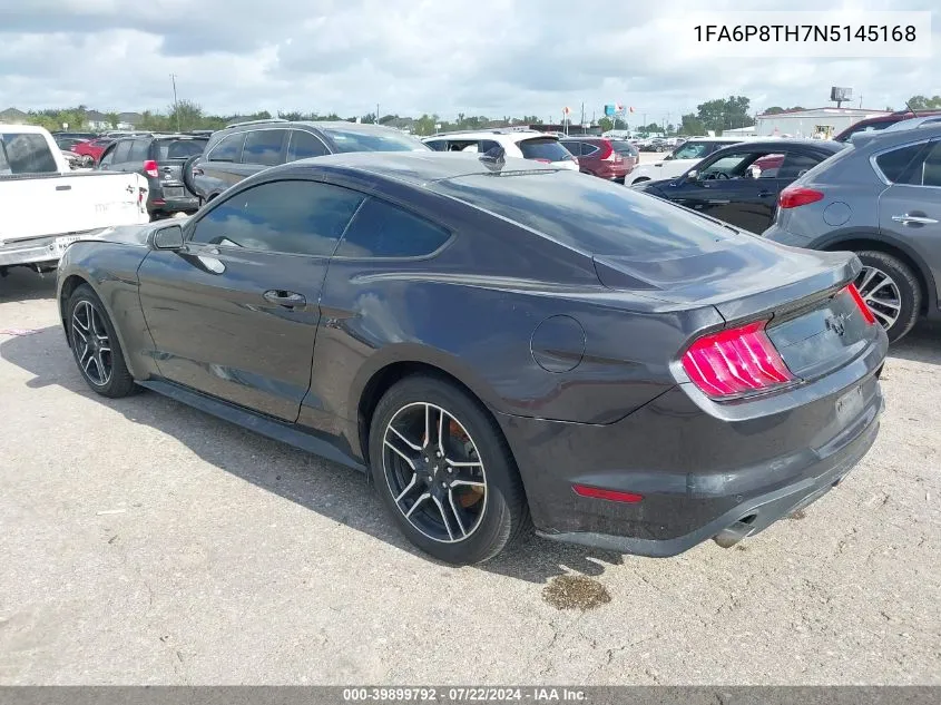 2022 Ford Mustang Ecoboost Fastback VIN: 1FA6P8TH7N5145168 Lot: 39899792