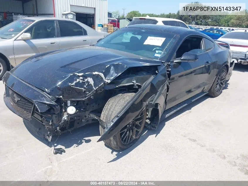 1FA6P8CFXN5143347 2022 Ford Mustang Gt Premium Fastback