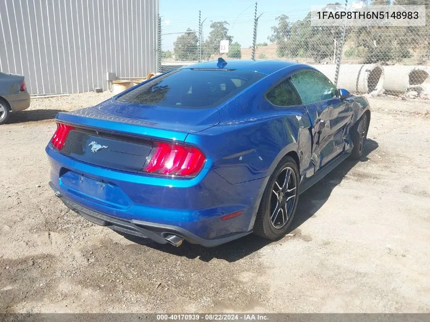 1FA6P8TH6N5148983 2022 Ford Mustang Ecoboost Fastback