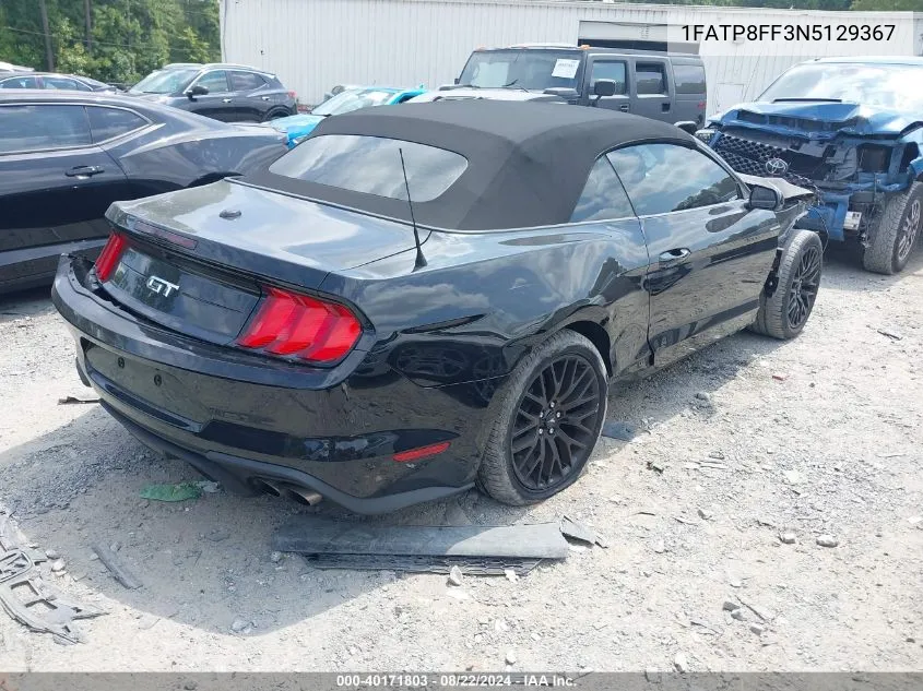 1FATP8FF3N5129367 2022 Ford Mustang Gt Premium