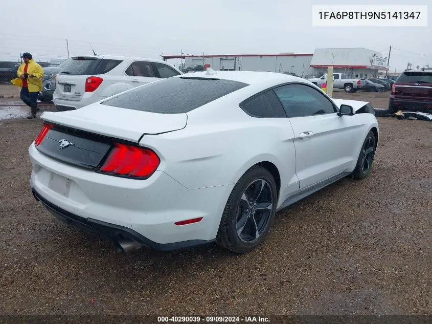 2022 Ford Mustang Ecoboost Fastback VIN: 1FA6P8TH9N5141347 Lot: 40290039