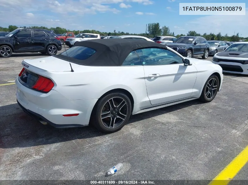 2022 Ford Mustang Ecoboost Premium VIN: 1FATP8UH0N5100879 Lot: 40311699