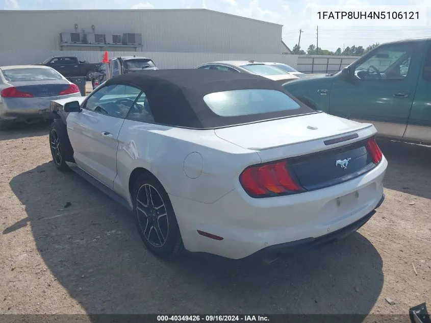 2022 Ford Mustang Ecoboost Premium VIN: 1FATP8UH4N5106121 Lot: 40349426