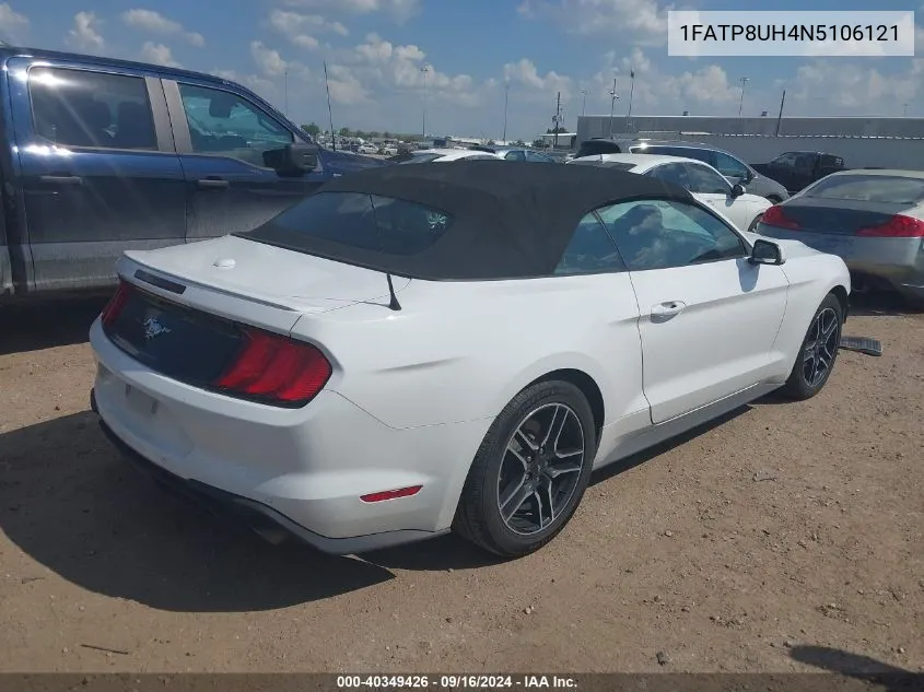 2022 Ford Mustang Ecoboost Premium VIN: 1FATP8UH4N5106121 Lot: 40349426