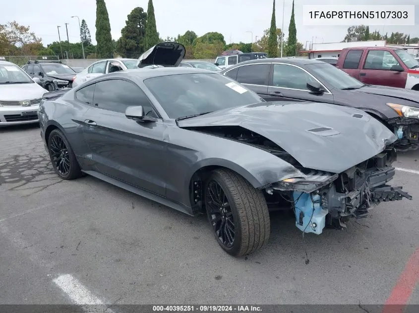 2022 Ford Mustang Ecoboost Premium Fastback VIN: 1FA6P8TH6N5107303 Lot: 40395251