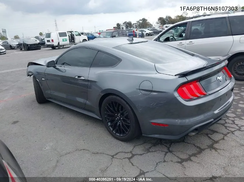 2022 Ford Mustang Ecoboost Premium Fastback VIN: 1FA6P8TH6N5107303 Lot: 40395251