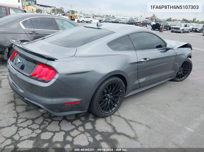 2022 Ford Mustang Ecoboost Premium Fastback VIN: 1FA6P8TH6N5107303 Lot: 40395251