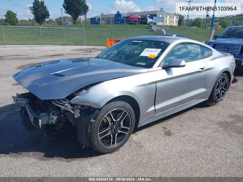 2022 Ford Mustang VIN: 1FA6P8TH8N5103964 Lot: 40436114