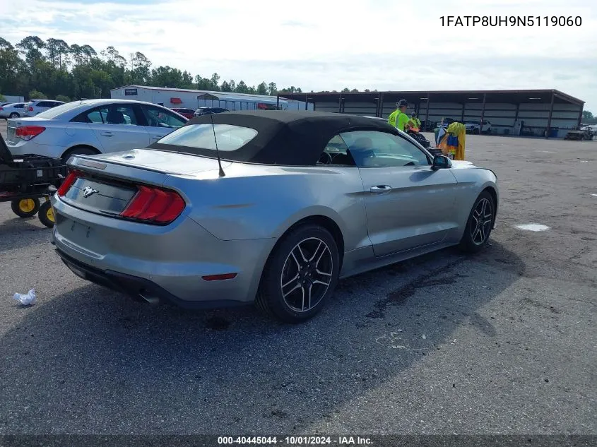 2022 Ford Mustang Ecoboost Premium VIN: 1FATP8UH9N5119060 Lot: 40445044