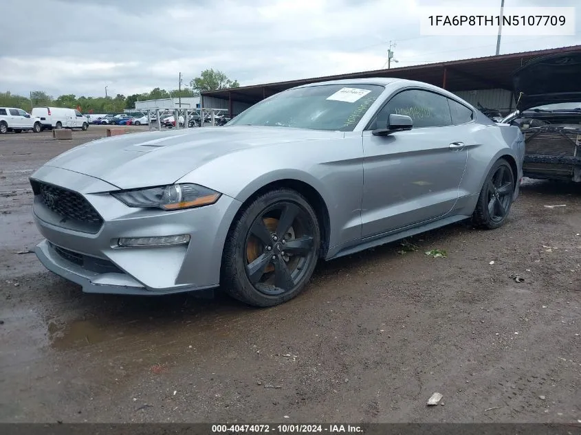 2022 Ford Mustang Ecoboost VIN: 1FA6P8TH1N5107709 Lot: 40474072