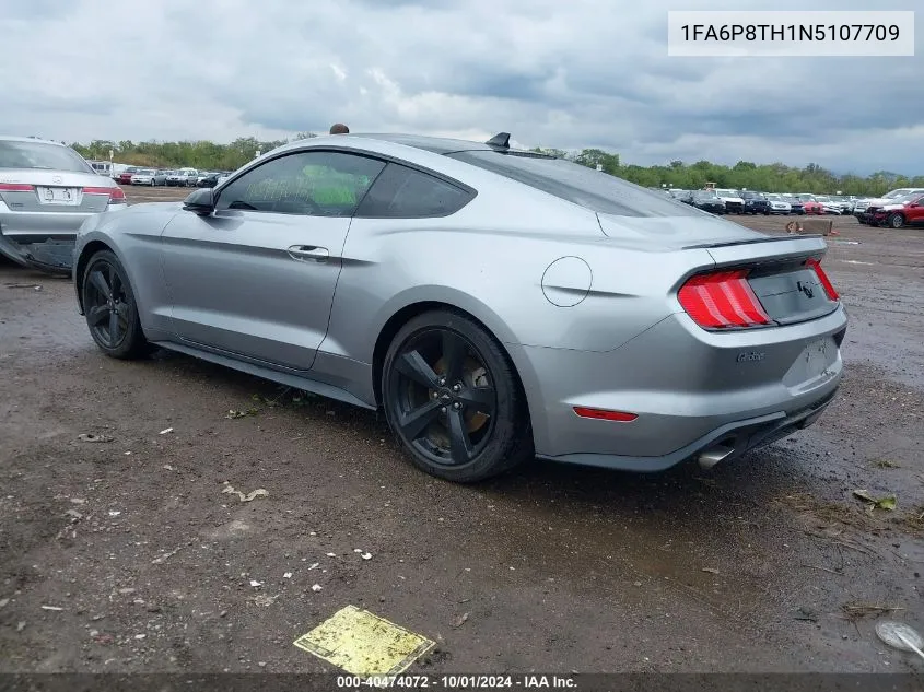 2022 Ford Mustang Ecoboost VIN: 1FA6P8TH1N5107709 Lot: 40474072