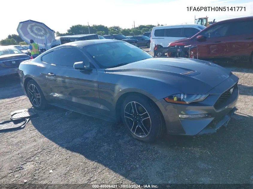 2022 Ford Mustang Ecoboost Premium VIN: 1FA6P8TH0N5141771 Lot: 40506421