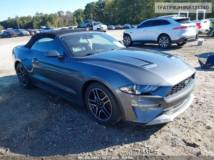 2022 Ford Mustang Ecoboost Premium VIN: 1FATP8UH8N5121740 Lot: 40525491