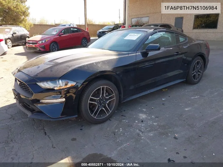 2022 Ford Mustang Ecoboost Premium VIN: 1FA6P8TH7N5106984 Lot: 40552571