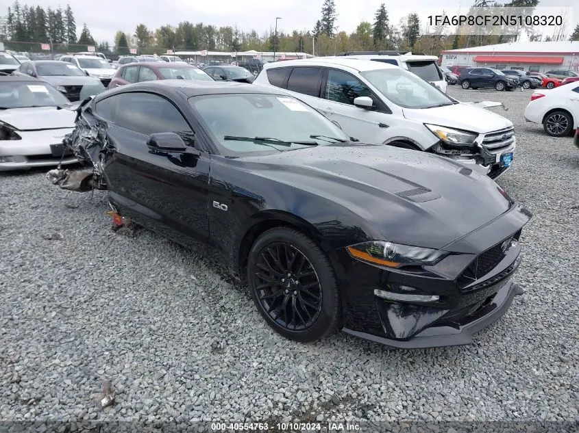 2022 Ford Mustang Gt Premium VIN: 1FA6P8CF2N5108320 Lot: 40554763