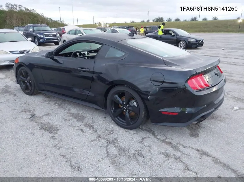 2022 Ford Mustang Ecoboost Premium VIN: 1FA6P8TH8N5141260 Lot: 40599289