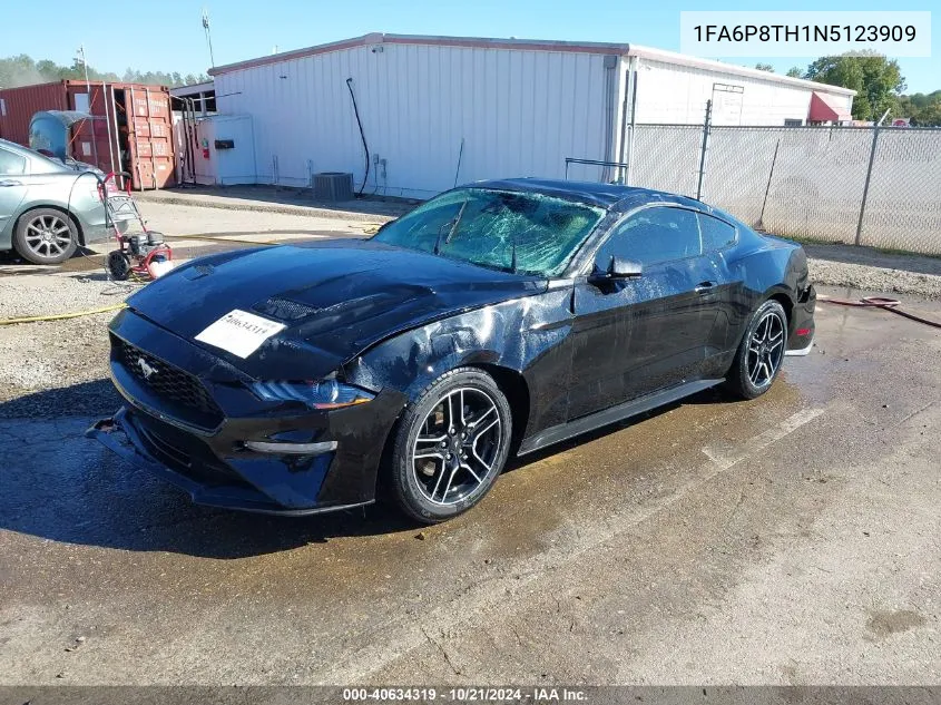 2022 Ford Mustang Ecoboost VIN: 1FA6P8TH1N5123909 Lot: 40634319