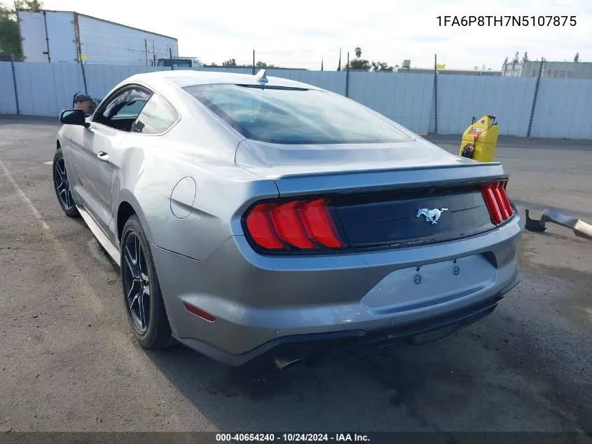 2022 Ford Mustang VIN: 1FA6P8TH7N5107875 Lot: 40654240