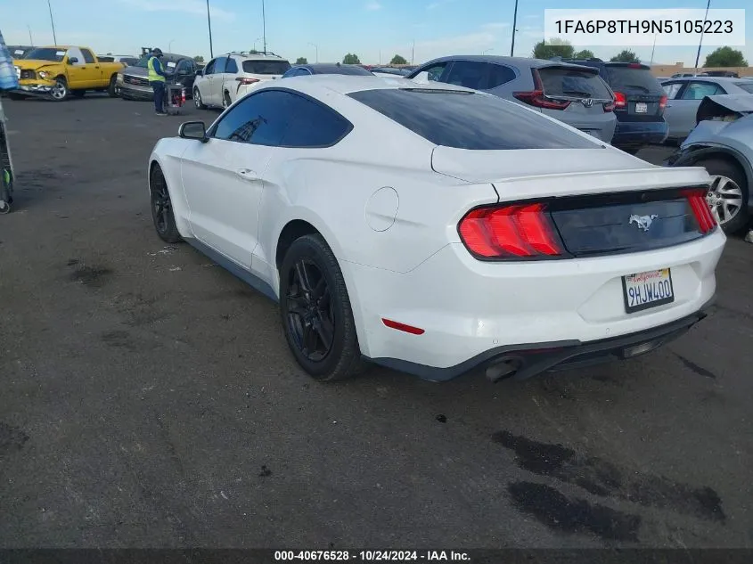 2022 Ford Mustang Ecoboost Premium VIN: 1FA6P8TH9N5105223 Lot: 40676528