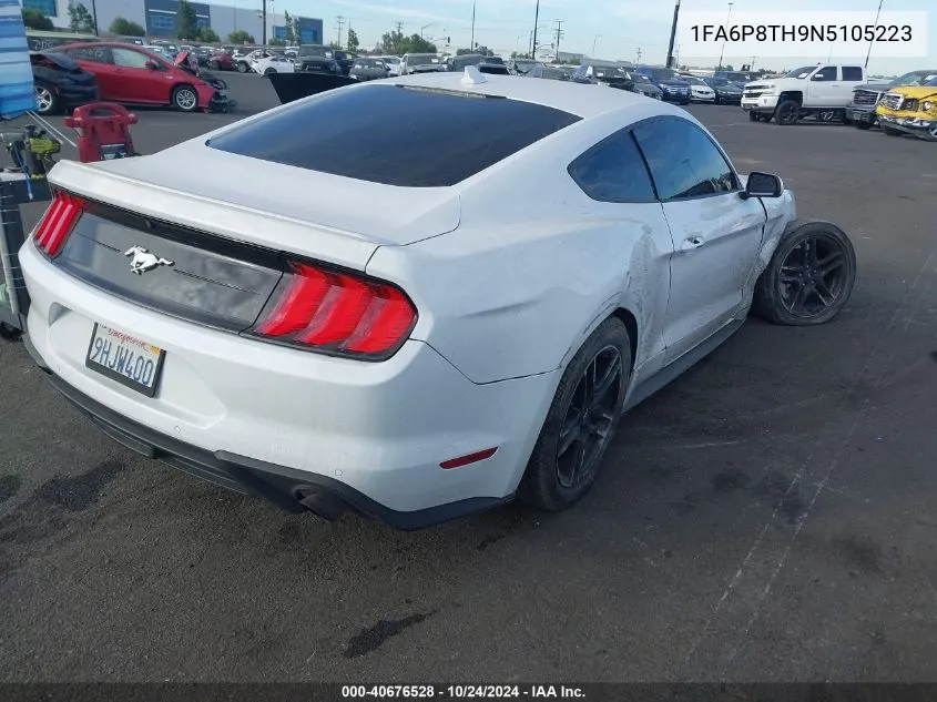 2022 Ford Mustang Ecoboost Premium VIN: 1FA6P8TH9N5105223 Lot: 40676528