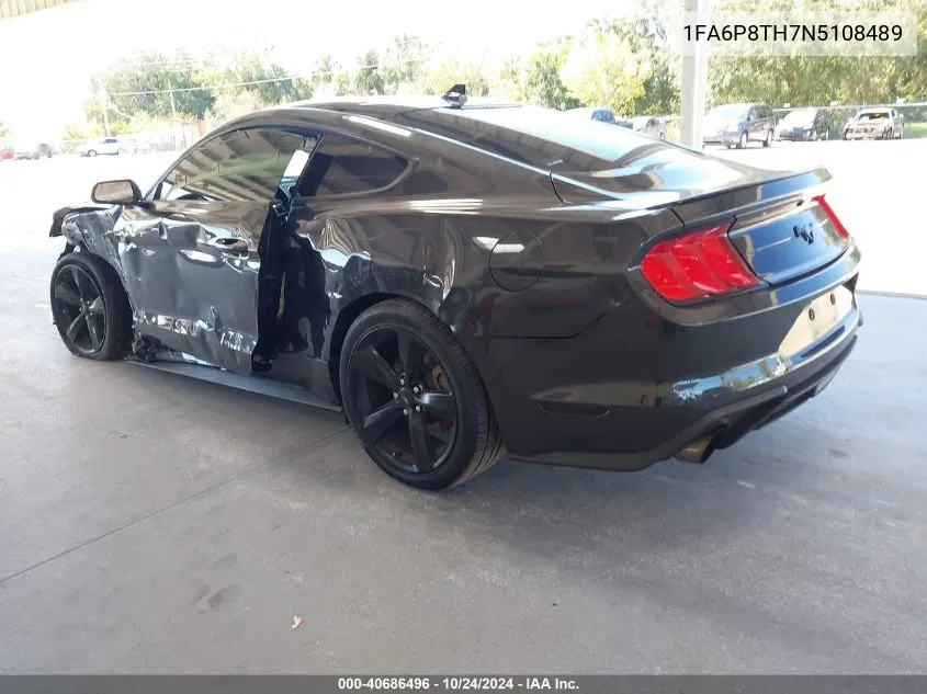 2022 Ford Mustang VIN: 1FA6P8TH7N5108489 Lot: 40686496