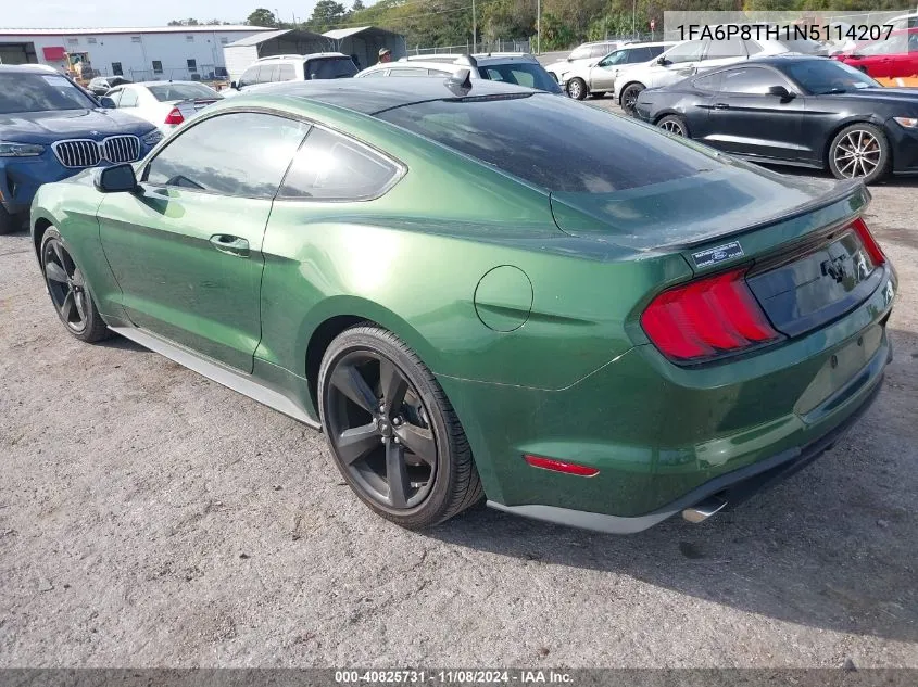 2022 Ford Mustang Ecoboost Premium VIN: 1FA6P8TH1N5114207 Lot: 40825731