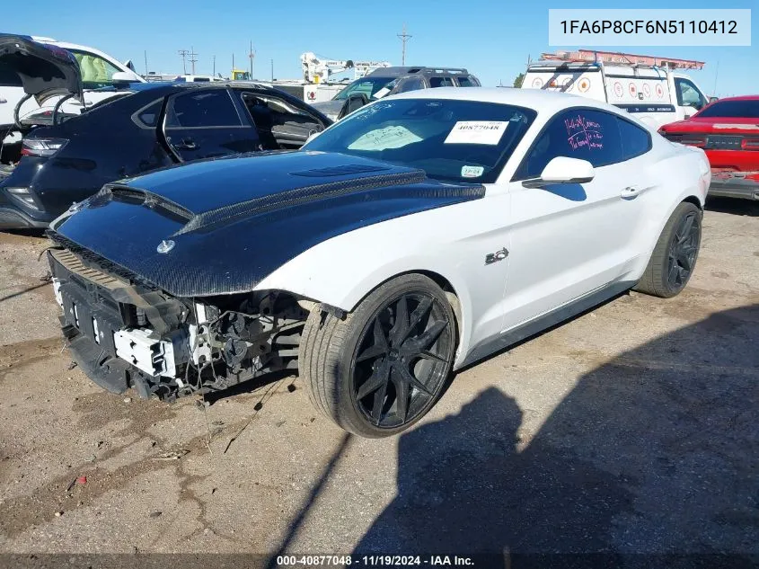 2022 Ford Mustang Gt Premium VIN: 1FA6P8CF6N5110412 Lot: 40877048