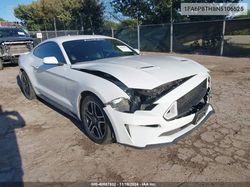 2022 Ford Mustang Ecoboost Premium VIN: 1FA6P8TH8N5106525 Lot: 40887832