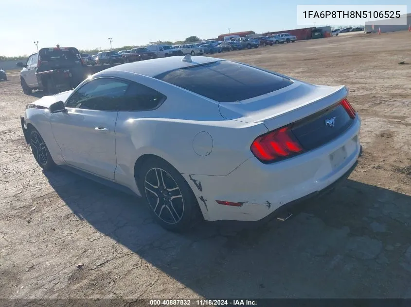 2022 Ford Mustang Ecoboost Premium VIN: 1FA6P8TH8N5106525 Lot: 40887832