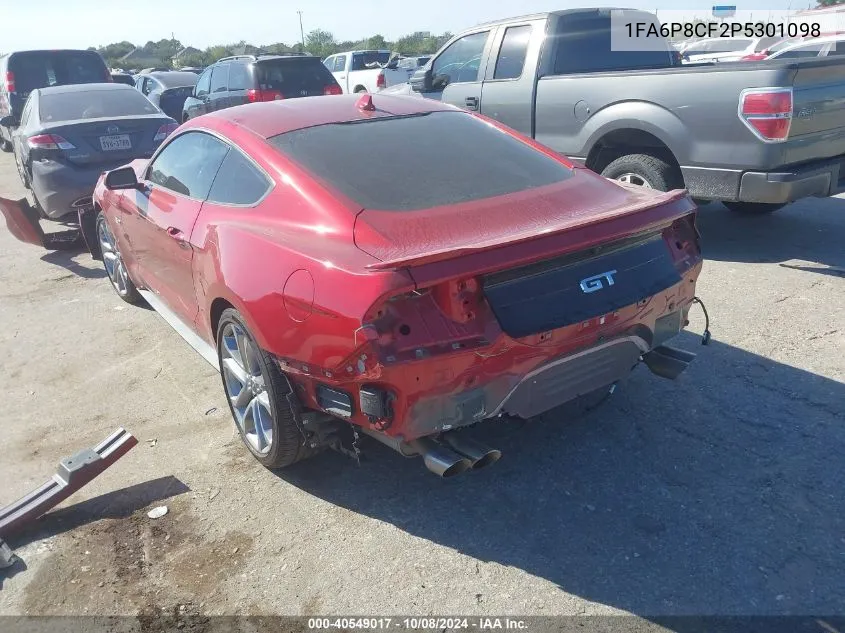 2023 Ford Mustang Gt Premium VIN: 1FA6P8CF2P5301098 Lot: 40549017