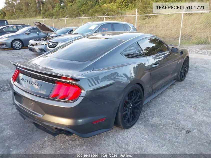 2020 Ford Mustang Gt Premium VIN: 1FA6P8CF0L5101721 Lot: 40481004