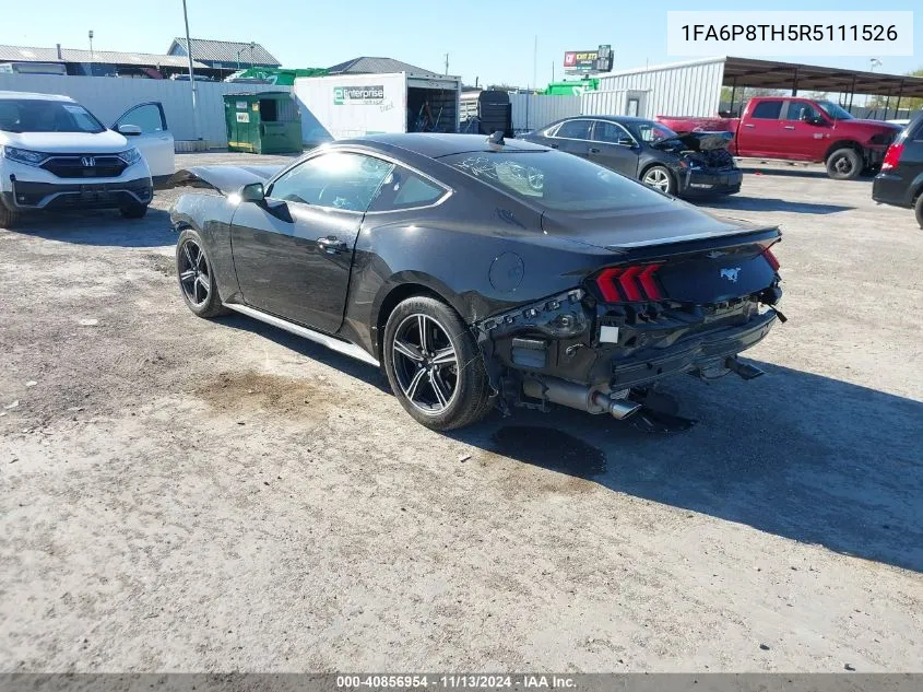 2024 Ford Mustang Ecoboost Premium VIN: 1FA6P8TH5R5111526 Lot: 40856954