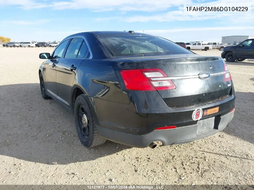 2013 Ford Police Interceptor VIN: 1FAHP2M86DG104229 Lot: 12121977