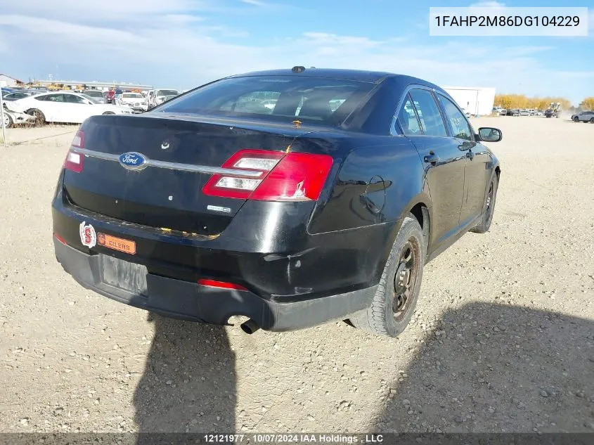 2013 Ford Police Interceptor VIN: 1FAHP2M86DG104229 Lot: 12121977