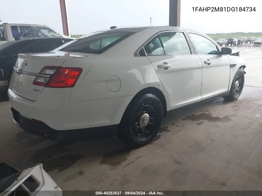 2013 Ford Police Interceptor Police Interceptor VIN: 1FAHP2M81DG184734 Lot: 40253537