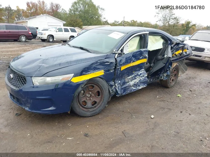 2013 Ford Police Interceptor VIN: 1FAHP2L86DG184780 Lot: 40398854